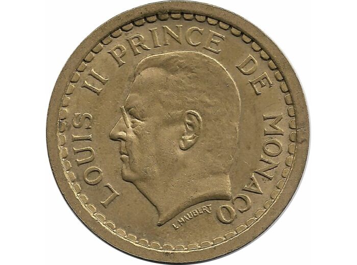 MONACO 2 FRANCS ND (1943) CUPRO-ALUMINIUM TTB+