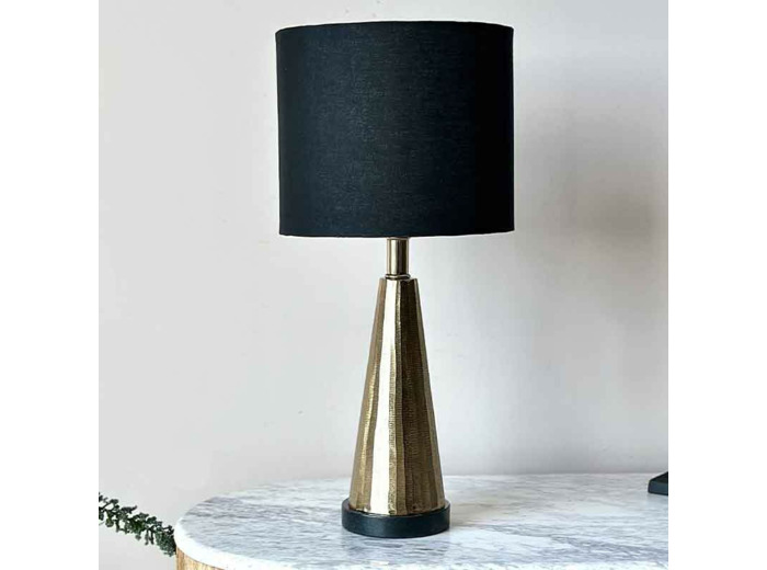 Lampe à poser doré noir 25x25x54cm