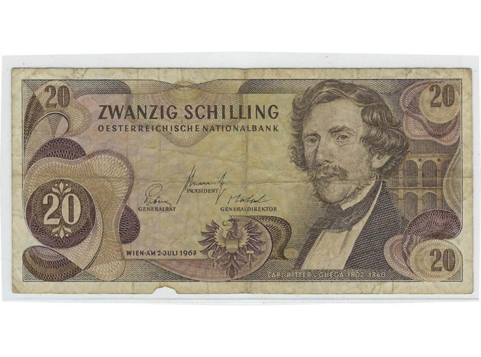 AUTRICHE 20 SCHILLING 02-07-1967 Série D TB+
