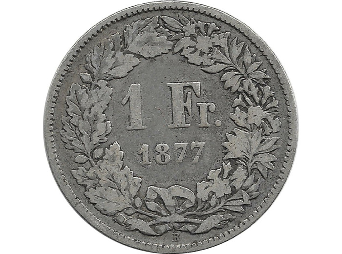 SUISSE 1 FRANC 1877 B TB+