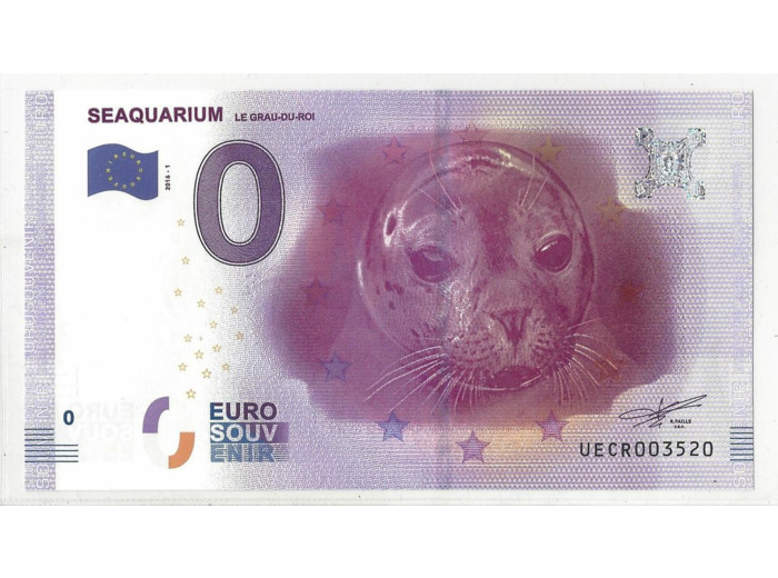 30 LE GRAU DU ROI 2016-1 SEAQUARIUM BILLET 0 EURO TOURISTIQUE NEUF