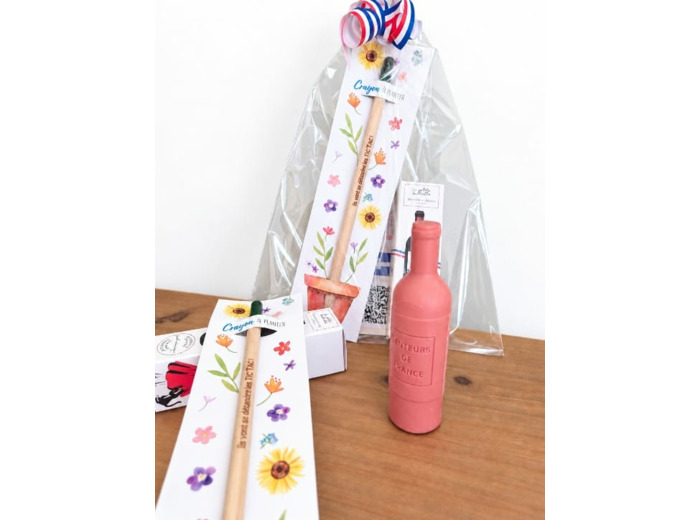 Coffret « Entre Nous » – Crayon à planter & savon bouteille Made in France