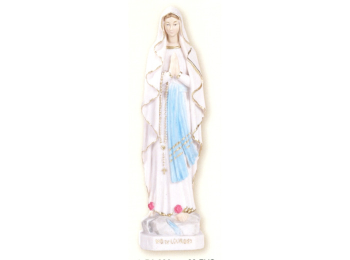 Vierge de Lourdes 23 cm polychrome peinte main PVC