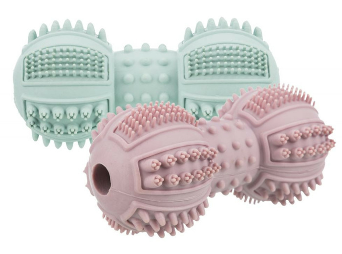 TRIXIE, Jouet haltère en caoutchouc pour chiot - 9cm