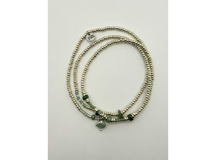 BRACELET MULTIRANGS SAND SILVER VERTUS