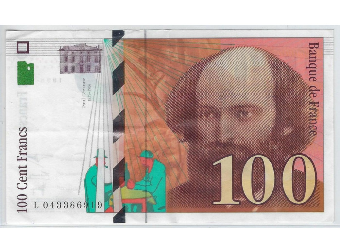 FRANCE 100 FRANCS CEZANNE 1998 ALPHABET L SUP