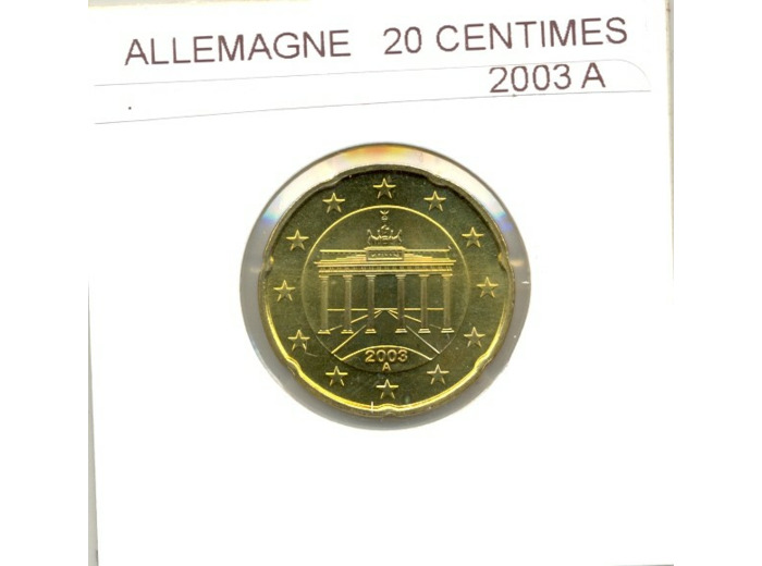 Allemagne 2003 A  20 CENTIMES SUP