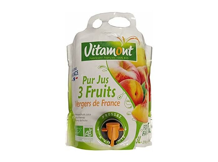 Jus 3 fruits du verger de France 3L Vitamont