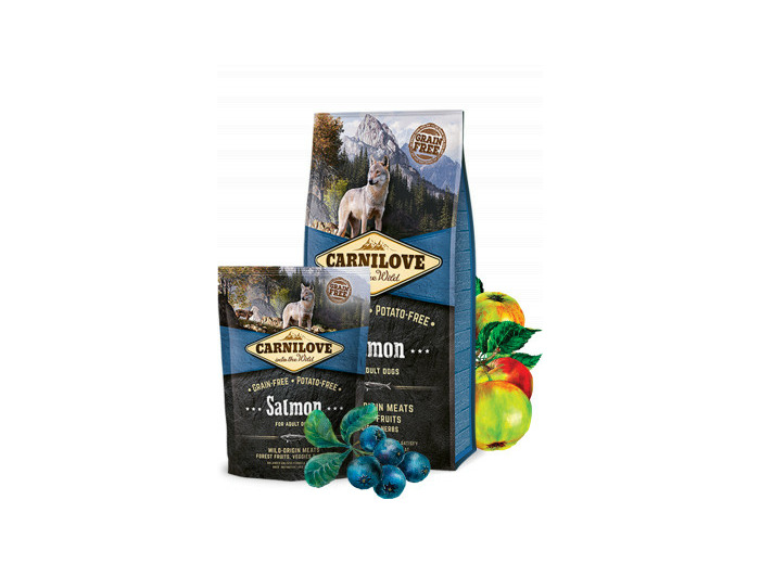 Croquettes Carnilove au saumon pour chien adulte - 1.5kg