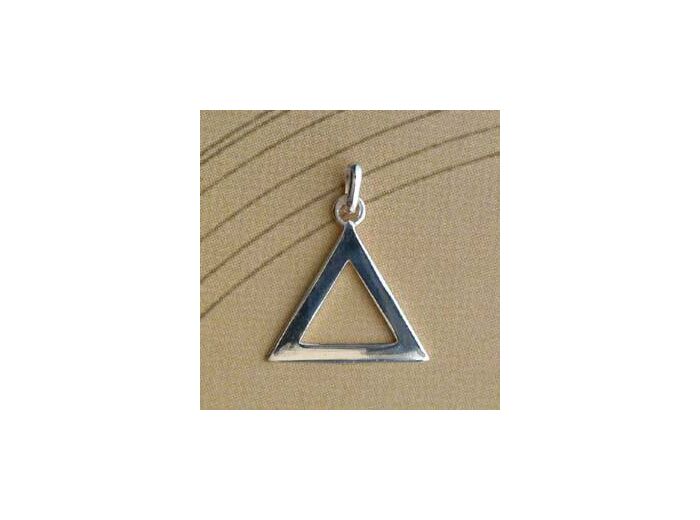 Pendentif triangle évidé 20 mm en argent