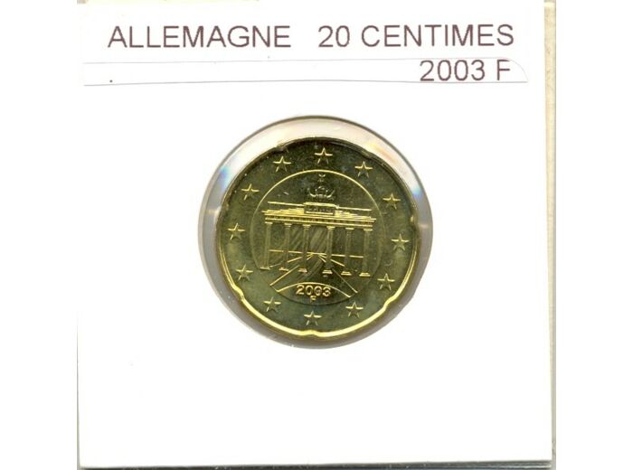 Allemagne 2003 F 20 CENTIMES SUP