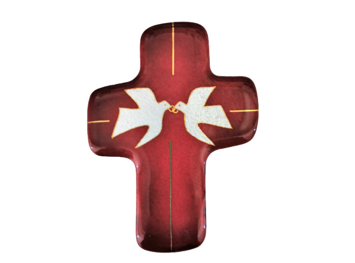 Esprit de Paix rouge 11,3X8,3cm - EMAUX DU LIBAN