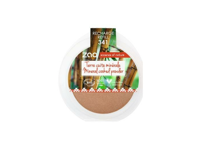 Recharge Terre cuite minérale 341 Cuivre Doré 15g-Zao Make up