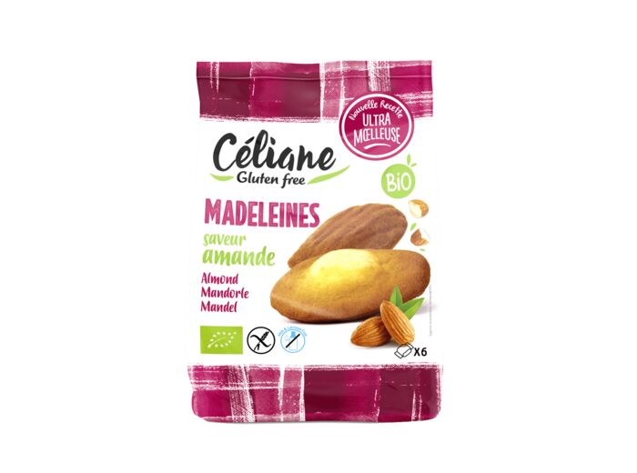 Madeleines Amandes Bio sans gluten-180g-x6-Céliane