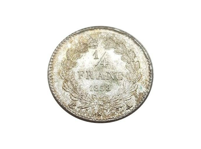FRANCE 1/4 FRANC LOUIS PHILIPPE 1838 A (Paris) SUP/NC