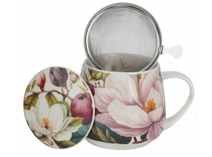 TISANIERE EN PORCELAINE MAGNOLIAS