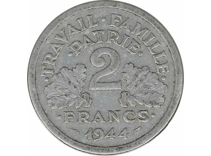 FRANCE 2 FRANCS BAZOR 1944 B TB+