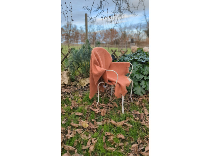 Plaid DOUCEUR - Terra cota