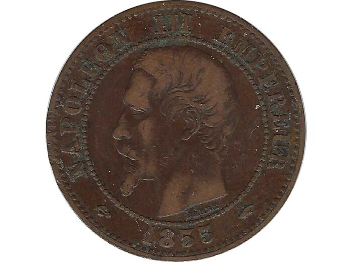 FRANCE 2 CENTIMES NAPOLEON III 1855 A (Paris) ANCRE TB+