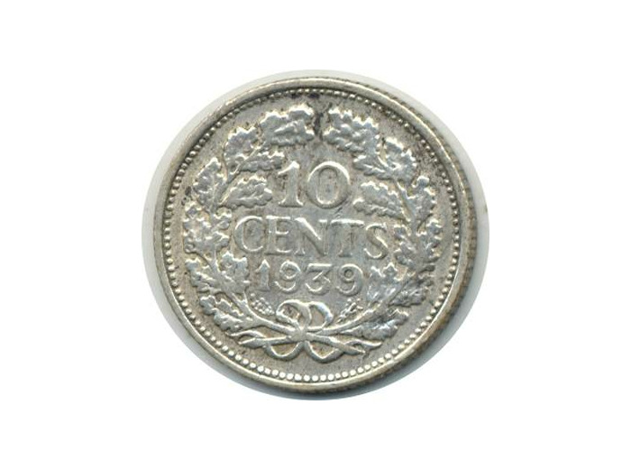 PAYS-BAS 10 CENTS 1939 WILHELMINA I TTB (W163)