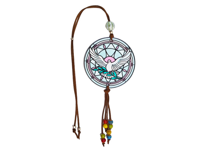 Pendentif pour voiture Acrylique D88mm - COLOMBE