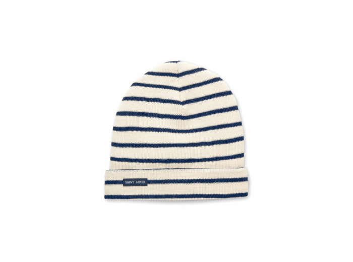 Bonnet de quart rayéen pure laine vierge