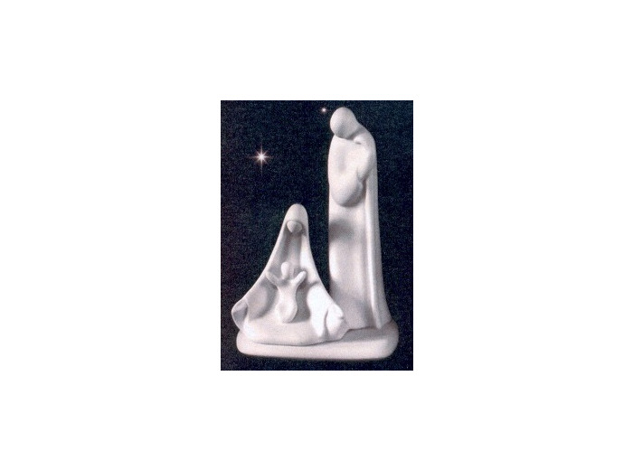 Joseph + Vierge à l'enfant, agenouillée 16cm porcelaine