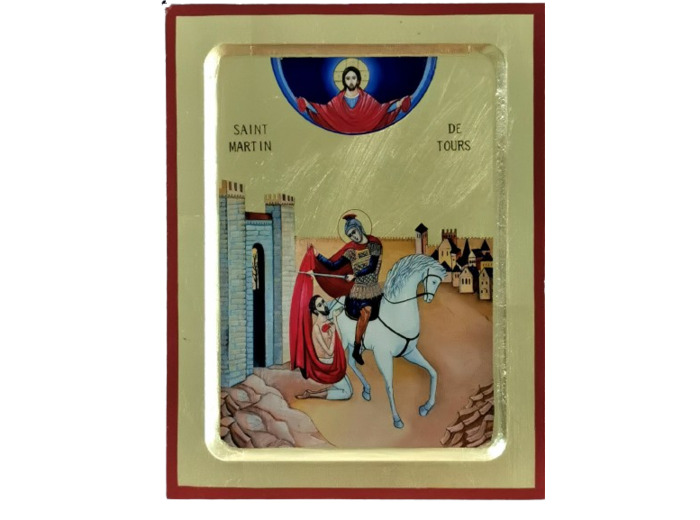 Icône dorée incurvée 24*30cm - BASILIQUE SAINT MARTIN de TOURS