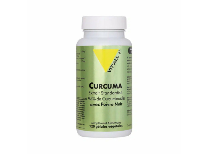 Curcuma 220mg Poivre Noir-120 gélules-Vit'all+