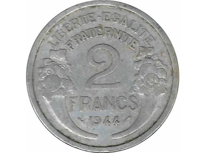 FRANCE 2 FRANCS MORLON 1944 TB+
