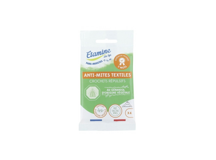 Crochets répulsifs anti mites textiles x4