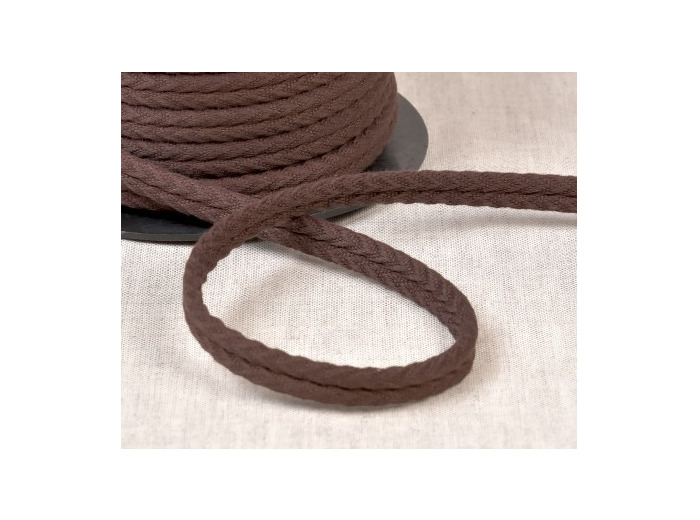 Double passepoil chevron 550 Marron C56 10mm 100% coton le mètre
