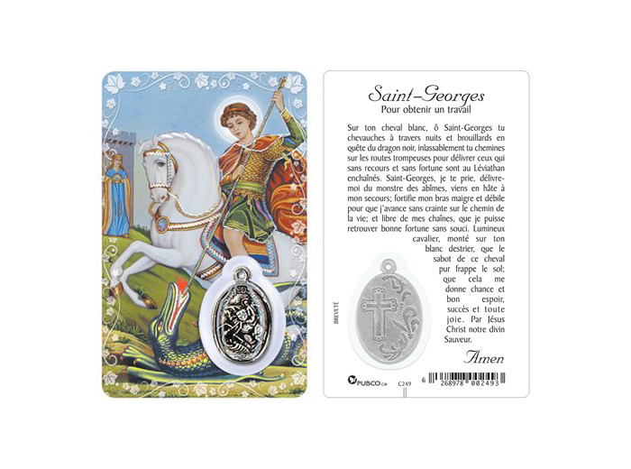 Carte-prière avec insertion ST GEORGES