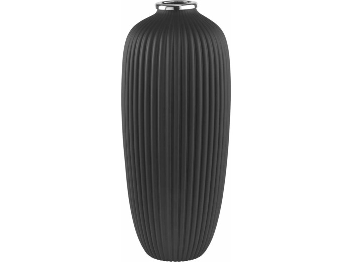 VASE EN VERRE COSTE L.20cm H.45cm