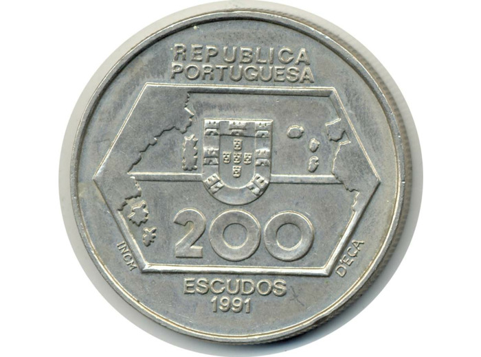 PORTUGAL 200 ESCUDOS 1991 NAVIGATION OCCIDENT SUP- (W659)