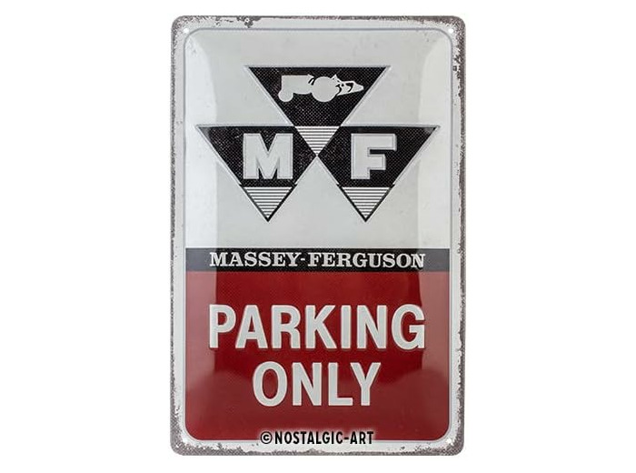 Nostalgic-Art 22348 - Plaque vintage, Massey Ferguson - Parking Only – 20 x 30 cm