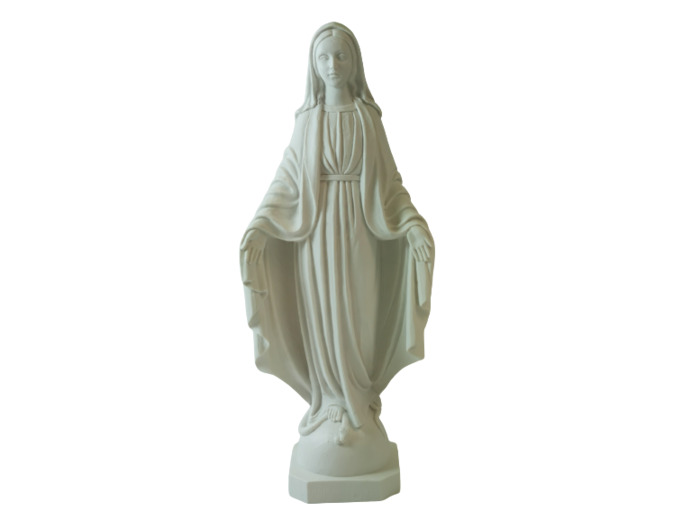 Vierge Miraculeuse 40 cm résine BLANCHE