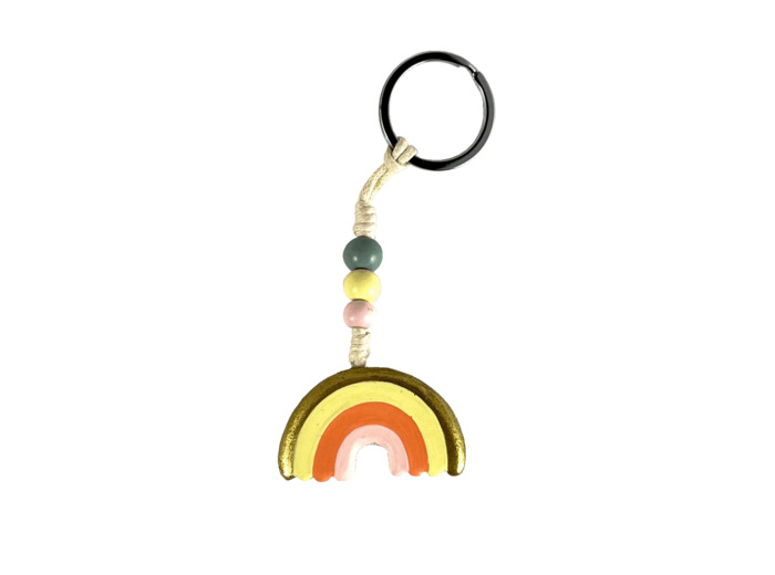 Porte Clé Arc en Ciel  Longueur totale 12cm