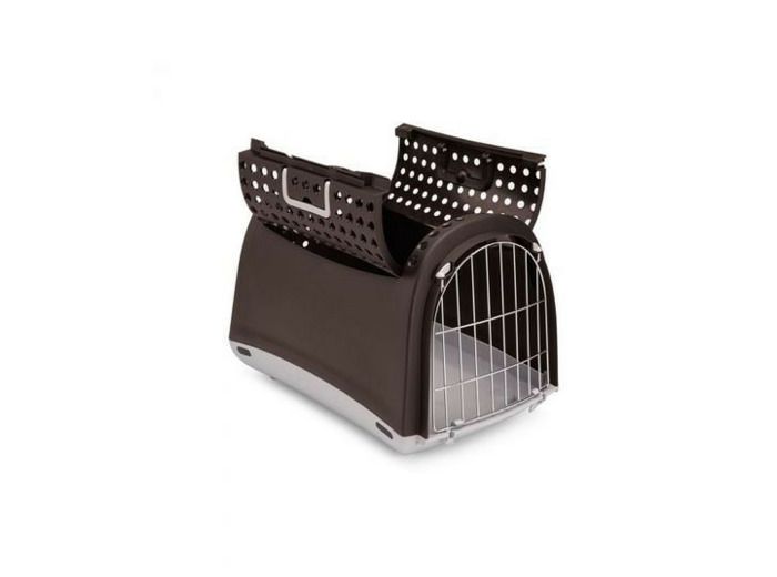 Cage de transport "Linus Cabrio" noir - 50 x 32 x 34.5cm