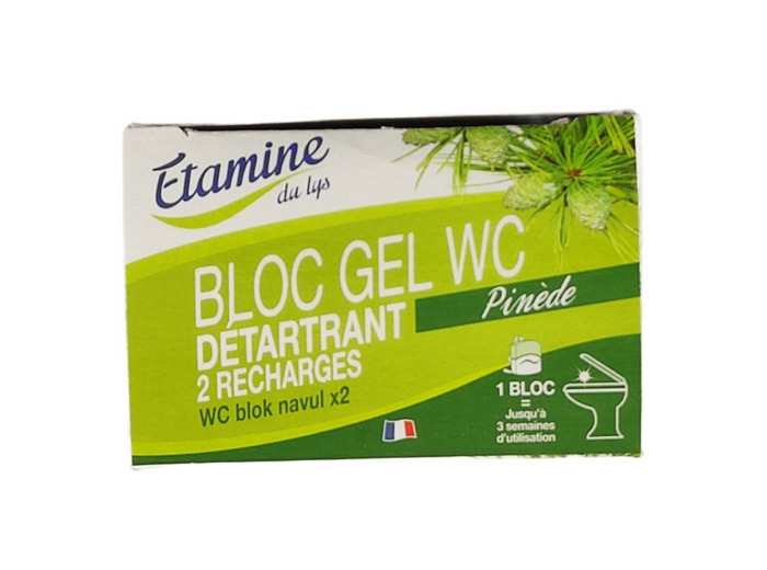 Bloc Gel WC Détartrant Pinède 2 Recharges
