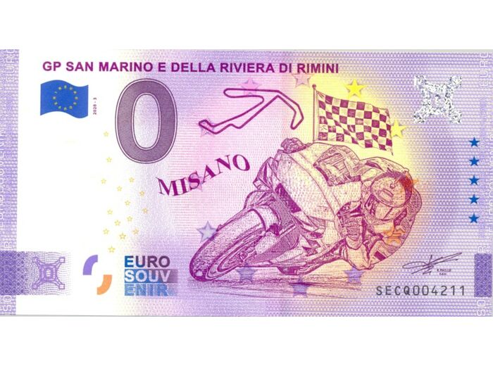 ITALIE 2020-3 GP SAN MARINO DELLA RIVIERA (ANNIVERSAIRE) BILLET SOUVENIR 0 EURO