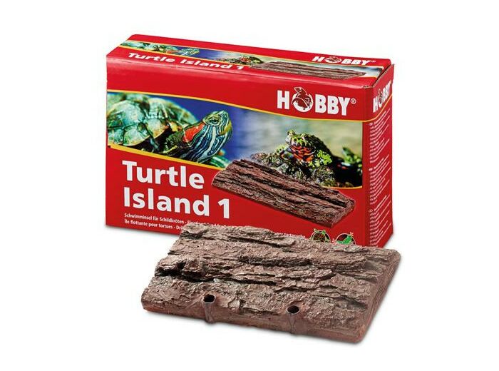 Île flottante pour tortues "Turtle island 1" - 17,5 x 11 cm