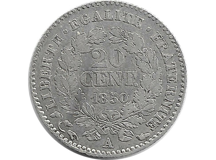 FRANCE 20 CENTIMES CERES 1850 A TB+