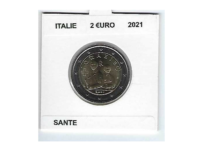 ITALIE 2021 2 EURO COMMEMORATIVE SANTE SUP