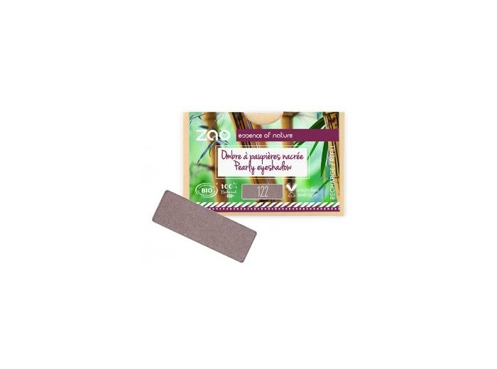 Recharge Ombre à paupières nacrée rectangle 122 rose des sables-Zao Make up