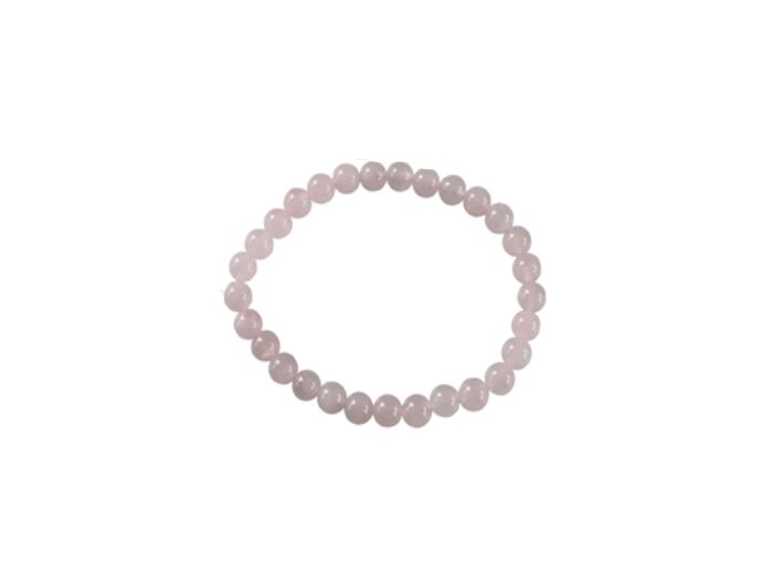 Bracelet en quartz rose 6 mm