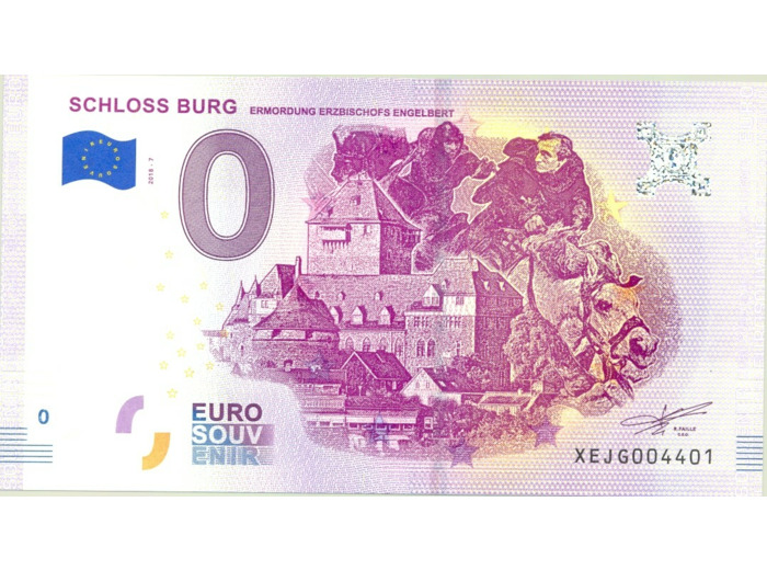 ALLEMAGNE 2018-7  SCHLOSS BURG BILLET SOUVENIR 0EURO TOURISTIQUE  NEUF