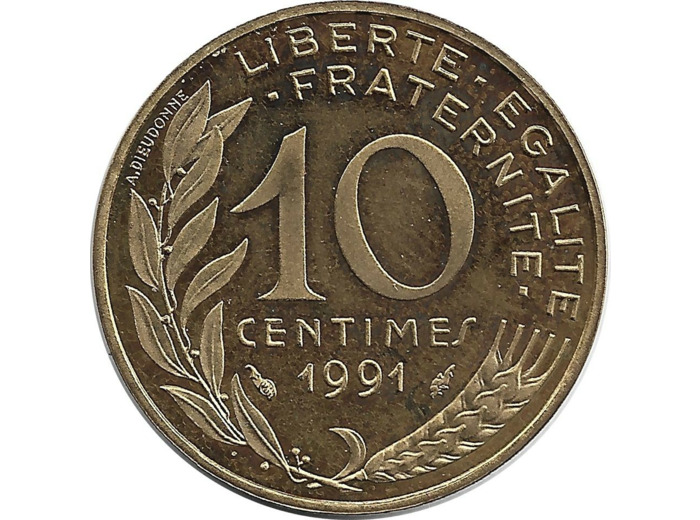 FRANCE 10 CENTIMES LAGRIFFOUL 1991 BE