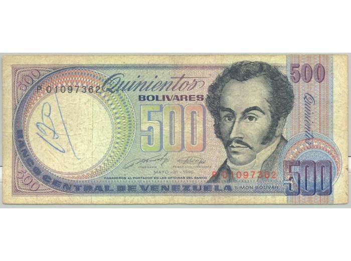 VENEZUELA 500 BOLIVARES 31-05-1990 SERIE P TB+