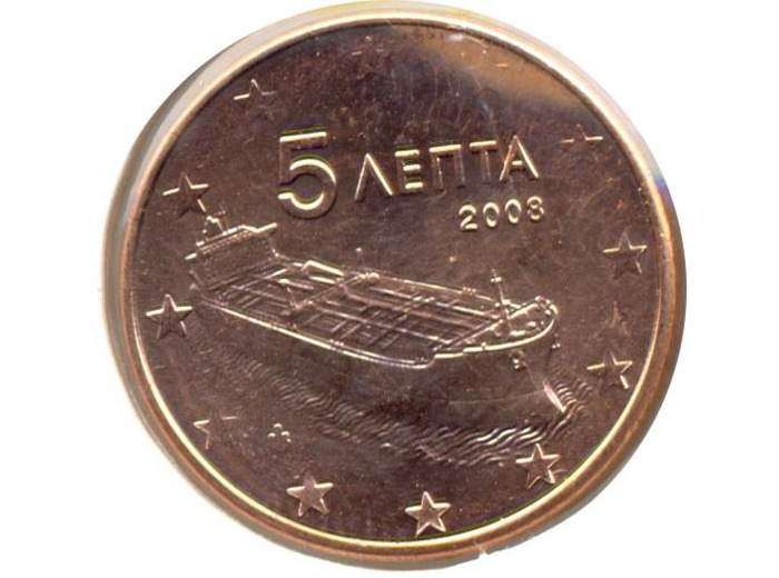 GRECE 2008 5 CENTIMES SUP